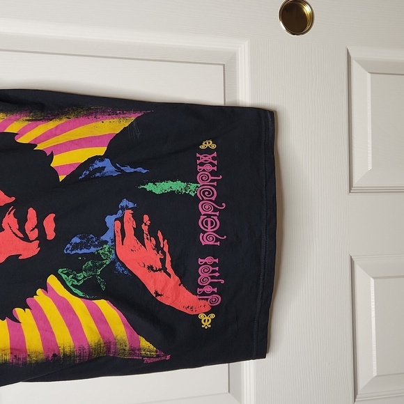 Banyan Island Men's Black Jimi Hendrix Swirl Subway Short Sleeve T-shirt Size M - Picture 3 of 5